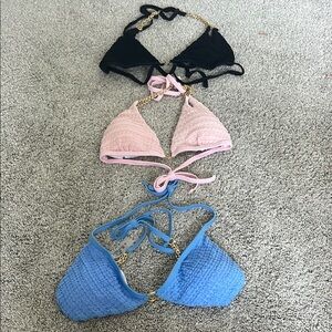 SHEIN Black, Pink, and Blue Bikini Trio